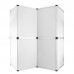 Supdear HY09-1 Trade Show Display 8 Panel Folding Trade Show Backdrop Booth Banner Exhibit Display 6'x8' Folding Screen with Gray Velcro-Ready Fabric Panels (HY09-1)